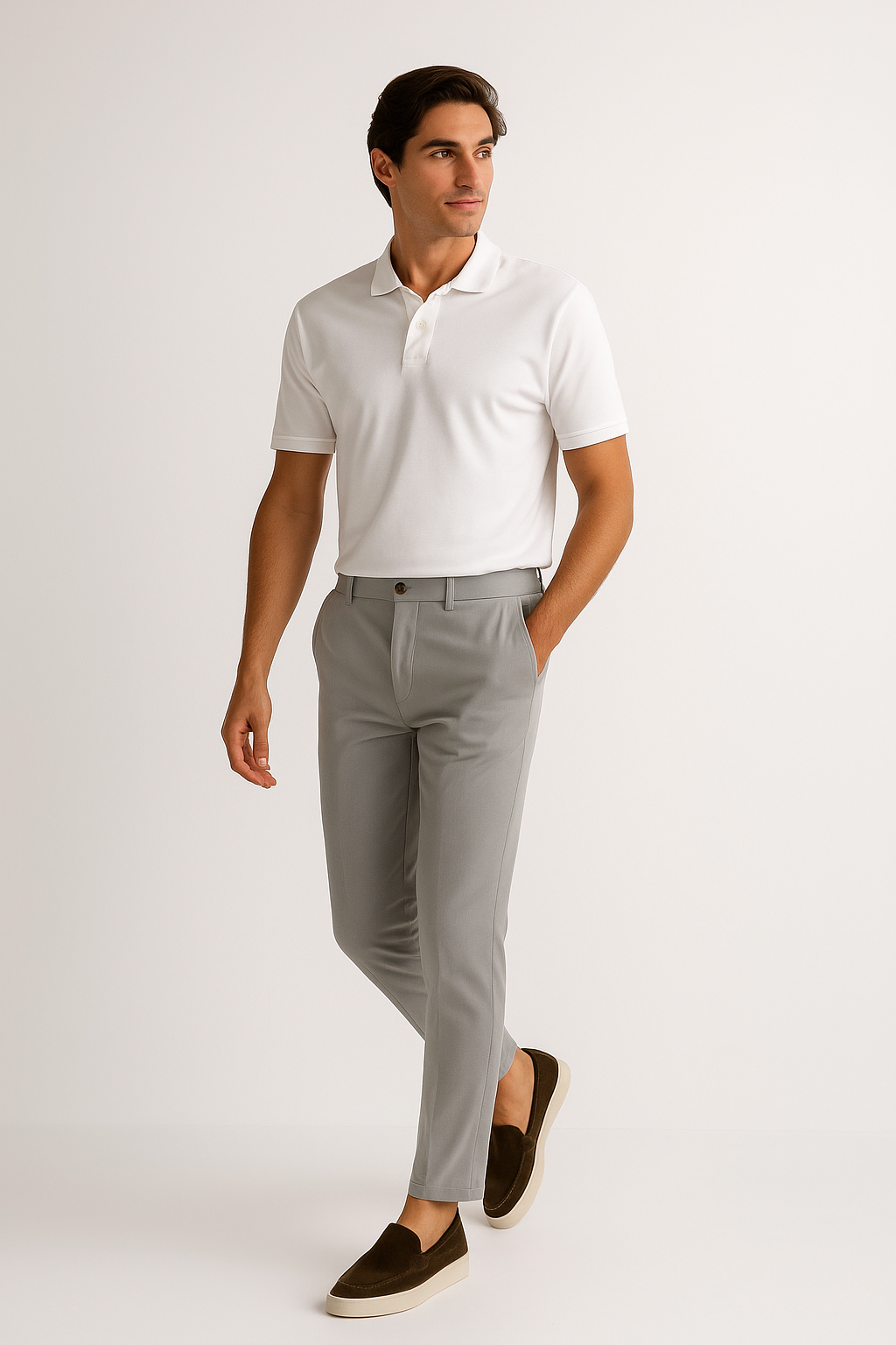 The Legacy Polo - Clear White